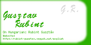 gusztav rubint business card
